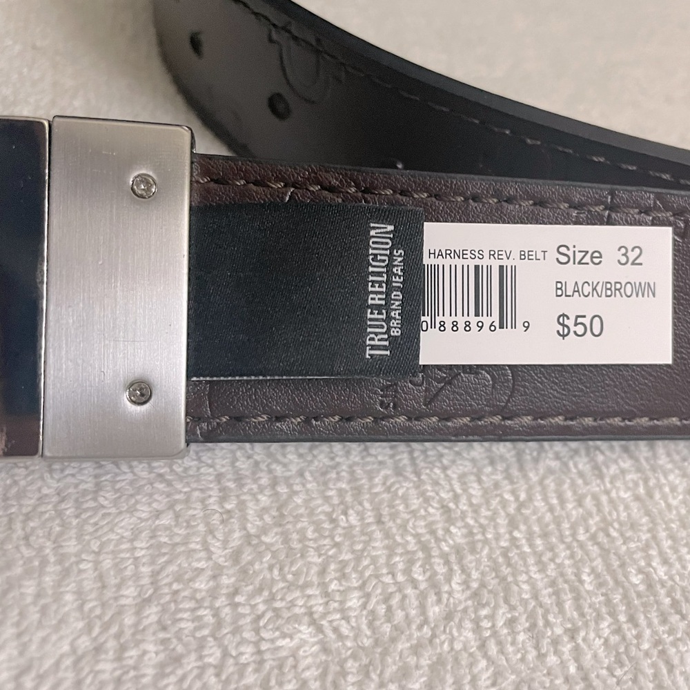 Reversible Black/Brown True Religion Belt